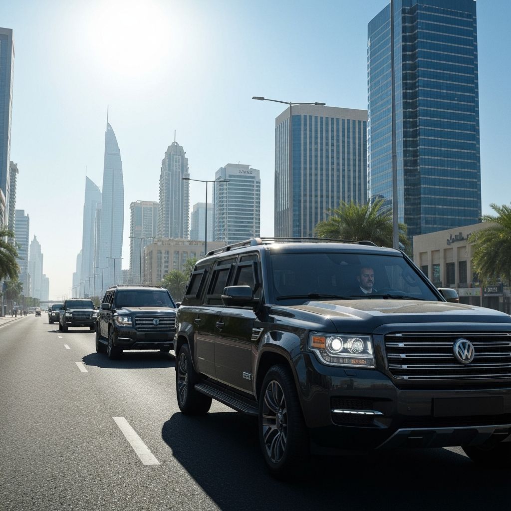 Security fleet SUVs in Dubai